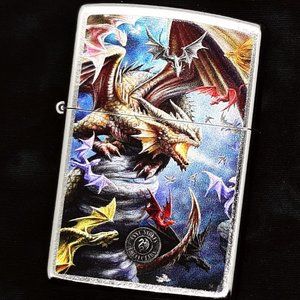 Anne Stokes Collection - Dragons  Zippo Lighter - Street Chrome 49104